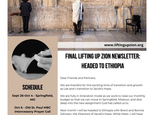 FINAL NEWSLETTER: Headed to Ethiopia
